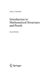 Introduction to Mathematical Structures and Proofs Cover Image