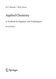 Applied Chemistry A Textbook for Engineers and Technologists  Cover Image