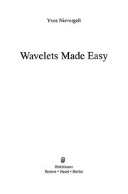 Wavelets Made Easy Cover Image