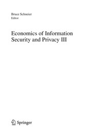Economics of Information Security and Privacy III Cover Image
