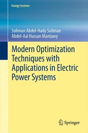 Modern Optimization Techniques with Applications in Electric Power Systems Cover Image
