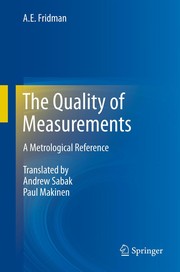 The Quality of Measurements A Metrological Reference  Cover Image