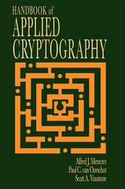 Handbook of applied cryptography  Cover Image