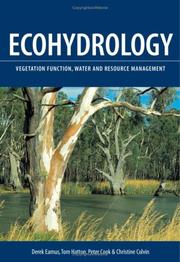Ecohydrology : vegetation function, water and resource management  Cover Image