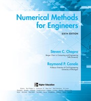 Numerical methods for engineers  Cover Image