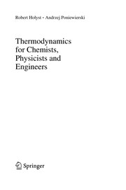 Thermodynamics for Chemists, Physicists and Engineers Cover Image