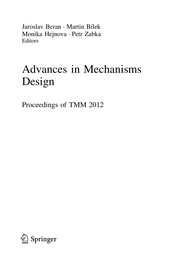 Advances in Mechanisms Design Proceedings of TMM 2012  Cover Image