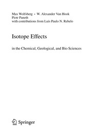 Isotope Effects in the Chemical, Geological, and Bio Sciences  Cover Image