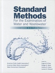 Standard methods for examination of water  Cover Image