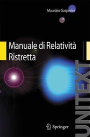 Manuale di Relatività Ristretta Per la Laurea Triennale in Fisica  Cover Image
