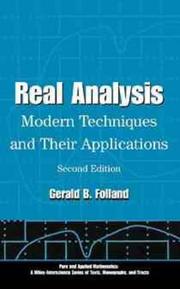 Real analysis : modern techniques and their applications  Cover Image
