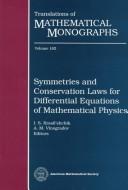 Symmetries and conservation laws for differential equations of mathematical physics  Cover Image