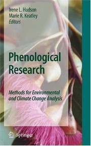 Phenological Research Methods for Environmental and Climate Change Analysis  Cover Image