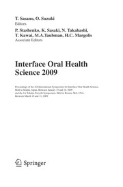 Interface Oral Health Science 2009 Cover Image