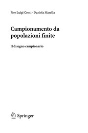 Campionamento da popolazioni finite Il disegno campionario  Cover Image