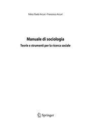 Manuale di sociologia Teorie e strumenti per la ricerca sociale  Cover Image