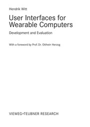 User Interfaces for Wearable Computers Development and Evaluation  Cover Image