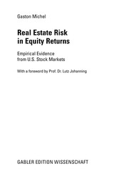 Real Estate Risk in Equity Returns Empirical Evidence from U.S. Stock Markets  Cover Image