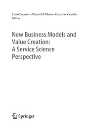 New Business Models and Value Creation: A Service Science Perspective Cover Image