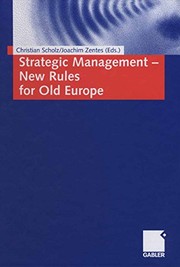 Strategic Management — New Rules for Old Europe Cover Image