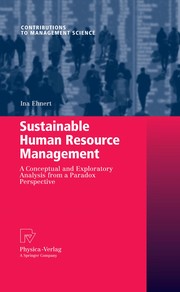 Sustainable Human Resource Management A conceptual and exploratory analysis from a paradox perspective  Cover Image