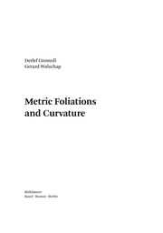 Metric Foliations and Curvature Cover Image