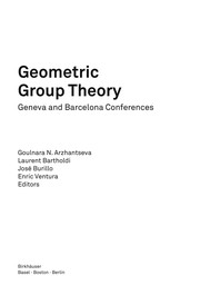 Geometric Group Theory Geneva and Barcelona Conferences  Cover Image