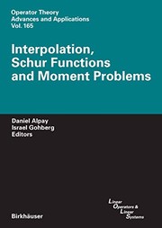 Interpolation, Schur Functions and Moment Problems Cover Image