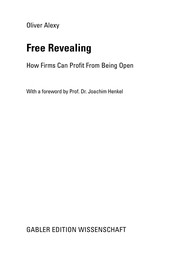 Free Revealing How Firms Can Profit From Being Open  Cover Image