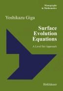 Surface Evolution Equations A Level Set Approach  Cover Image