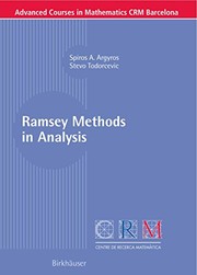 Ramsey Methods in Analysis Cover Image