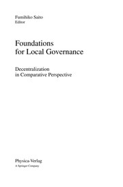 Foundations for Local Governance Decentralization in Comparative Perspective  Cover Image