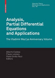 Analysis, Partial Differential Equations and Applications The Vladimir Maz’ya Anniversary Volume  Cover Image