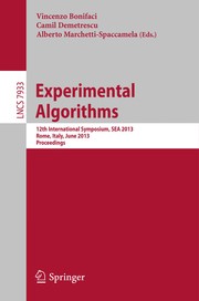 Experimental Algorithms 12th International Symposium, SEA 2013, Rome, Italy, June 5-7, 2013. Proceedings  Cover Image