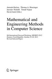 Mathematical and Engineering Methods in Computer Science 8th International Doctoral Workshop, MEMICS 2012, Znojmo, Czech Republic, October 25-28, 2012, Revised Selected Papers  Cover Image