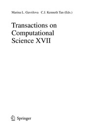 Transactions on Computational Science XVII Cover Image