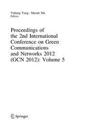 Proceedings of the 2nd International Conference on Green Communications and Networks 2012 (GCN 2012): Volume 5 Cover Image