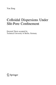 Colloidal Dispersions Under Slit-Pore Confinement Cover Image
