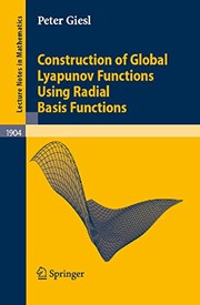 Construction of Global Lyapunov Functions Using Radial Basis Functions Cover Image
