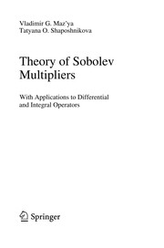 Theory of Sobolev Multipliers With Applications to Differential and Integral Operators  Cover Image