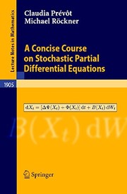 A Concise Course on Stochastic Partial Differential Equations Cover Image