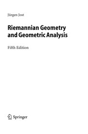 Riemannian Geometry and Geometric Analysis Cover Image