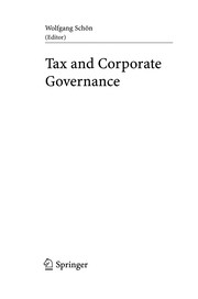 Tax and Corporate Governance Cover Image