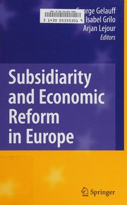 Subsidiarity and Economic Reform in Europe Cover Image
