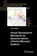 Domain Decomposition Methods for the Numerical Solution of Partial Differential Equations Cover Image