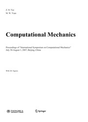 Computational Mechanics Proceedings of “International Symposium on Computational Mechanics” July 30–August 1, 2007, Beijing, China  Cover Image