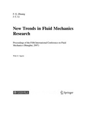 New Trends in Fluid Mechanics Research Proceedings of the Fifth International Conference on Fluid Mechanics (Shanghai, 2007)  Cover Image