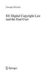 EU Digital Copyright Law and the End-User Cover Image
