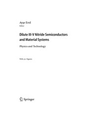 Dilute III-V Nitride Semiconductors and Material Systems Physics and Technology  Cover Image