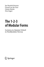 The 1-2-3 of Modular Forms Lectures at a Summer School in Nordfjordeid, Norway  Cover Image